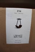 An as new Uniqka Genuine Artistry Zin table/storage solution (RRP €450 - box damaged but item