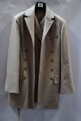 An as new Rokh Pour Femme Pret a Porter double belt jacket in beige (Size 36 - RRP £548).