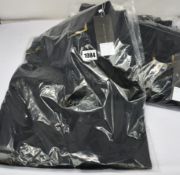 An as new Palmer//Harding navy stripes cotton boyfriend shirt with strap collar detail (Size 6 - RRP