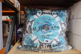 Two as new William Yeoward Alexi peacock cushions.