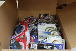 A large quantity of EBC car and motorcycle brakes.