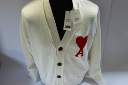An as new AMI Paris Ami de Coeur cardigan (L - RRP £375).