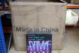 Twenty boxed as new Hovvida WiFi RGB LED strip lights.