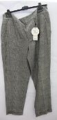 Two pairs of women's as new Oui dark grey trousers (1 x size 36, 1 x size 46 - RRP £139 each).