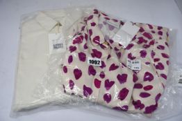 An as new Fabienne Chapot Gina Cato blouse (UK 8) and a Skall Jenny shirt (S).