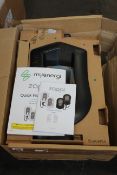 A boxed myenergi zappi 222UB smart EV charge point (Boxed damaged, item may be incomplete).