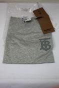 An as new Burberry Emerson monogramed top in grey (XS - RRP £350 - Please note item has security tag