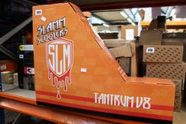 Two boxed as new Tantrum V8 Slamm scooters in orange.