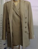 An as new Rokh Pour Femme Pret a Porter double belt jacket in beige (Size 38 - RRP £548).