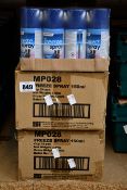 Five boxes of Masterplast freeze spray (24 cans per box).