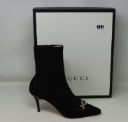 A pair of as new Gucci Zumi mid-heel ankle boots (EU 39 - RRP £735).