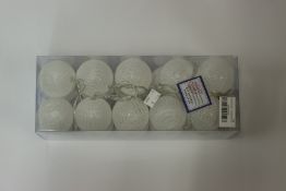 A large quantity of cotton ball LED string lights in various colours (approximately 100 items).