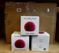 A quantity of boxed as new Rowan 100% vegan pompoms in individual boxes (Approximately 45).