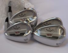 Four as new Callaway Mack Daddy wedge golf clubs (All right-handed).