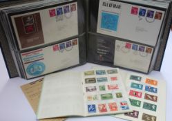 A crate and album containing GB FDCs and Approval books.