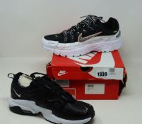 Two pairs of as new Nike trainers; women's P-6000 SE (UK 8.5) and Air Max Graviton Lea (UK 6).