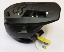 A boxed as new Fox Dropframe Pro MTB mountain bike helmet (small).