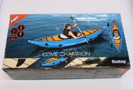 A boxed as new Hydro-Force cove champion inflatable kayak.