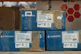 Thirty boxed as new Eurospec satin stainless steel sash locks (5055179151201).