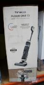 A boxed Tineco Floor One S3 Smart cordless vacuum and wash.