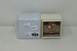 A ladies as new Michael Kors Darci watch in rose gold (MK3192).