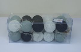 A large quantity of cotton ball LED string lights in various colours (approximately 100 items).