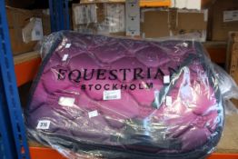 Six as new Equestrian Stockholm saddle pads to include; One as new champagne jump saddle pad (