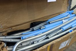 A boxed Unbranded 12ft Trampoline with safety net.