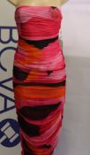 An as new House of CB Sasha multicoloured strapless ruched midi dress (L - RRP £130).