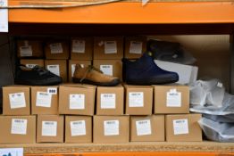 A large quantity of footwear to include men's Keenpace casual shoes and Wanone wellington ankle