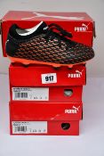 Five pairs of junior as new Puma Future 6.4 FG/AG football boots (3 x UK 1, 2 x UK 2).