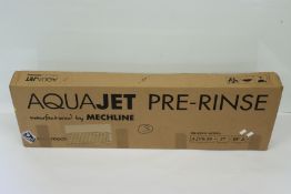 A boxed Mechline Aquajet Pre-Rinse AJPR20-ST-BF2-S.