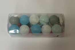 A large quantity of cotton ball LED string lights in various colours (approximately 100 items).