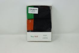 Fifty packs of three as new Very Well Low Rise Trunks - Black (Various sizes).
