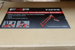 A boxed as new F4P conduit pipe bender.