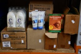 A quantity of hair/body care products to include lotions and hair dye, etc.