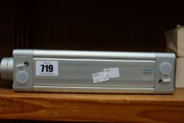 Two pre-owned Festo standard cylinders (DNC-63-160-PPV-A).