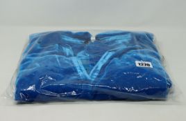 An as new NRBY Maddie velvet shirt dress with belt in turquoise (L - RRP £250).