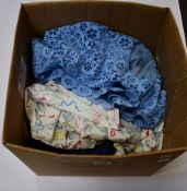 Five items of as new Maje clothing; floral-print slim-fit stretch-denim jacket (T36 - RRP €225),