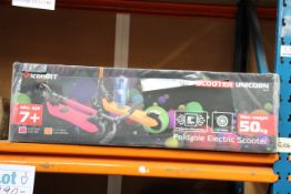 A boxed as new iconBIT Kick Scooter Unicorn in red (IK-1903R).