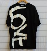 An as new Burberry love print oversized T-shirt (M - RRP £390).