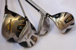 Four pre-owned King Cobra golf clubs to include; 4/R Baffler DWS, 5 S2 Offset, 11.5 S2 Offset and