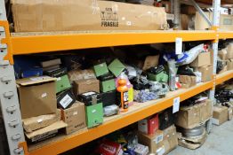 A large quantity of miscellaneous car parts and related items.