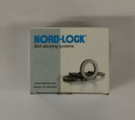 Fifteen boxes of 100 pairs of NORD-LOCK vibration proof wedge-locking washers (Steel Delta Protekt