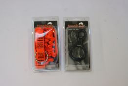 Eleven boxed as new Treehog heavy duty bungee strops, a Treehog figure of eight descender and a