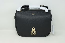An as new Mulberry soft Amberley satchel in black (HH6622/736A100 - RRP £1,095).