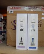 Twenty assorted boxed as new Something Different / Spirit of Equinox glass water bottles - Amethyst,