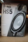 A boxed as new Yamaha HS5 powered studio monitor.