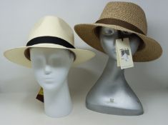 Nine as new Stetson Tokeen Toyo Traveller hats.