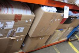 Eight boxes of assorted clothing and related items.